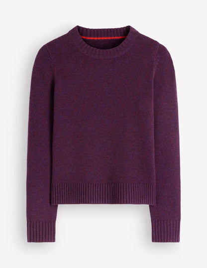 Marta Merino Wool Crew Sweater-Potent Purple