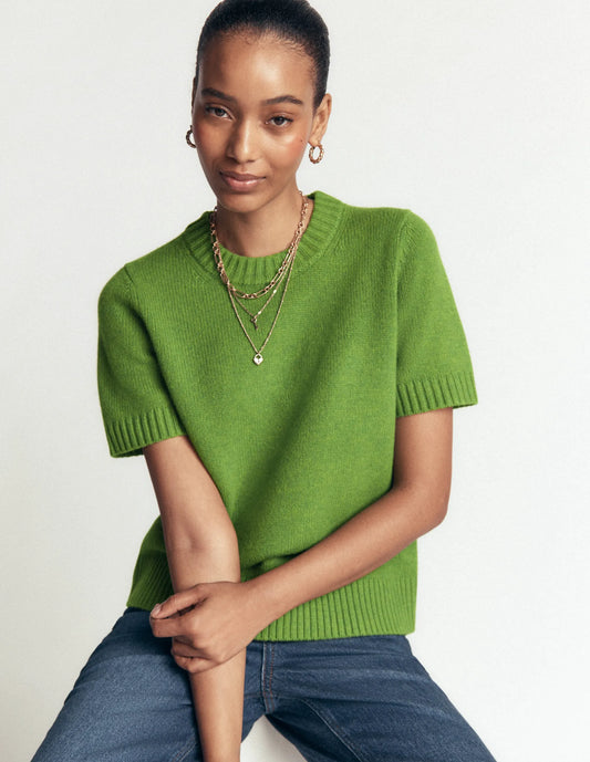 Marta Merino Wool T-shirt-Juicy Apple