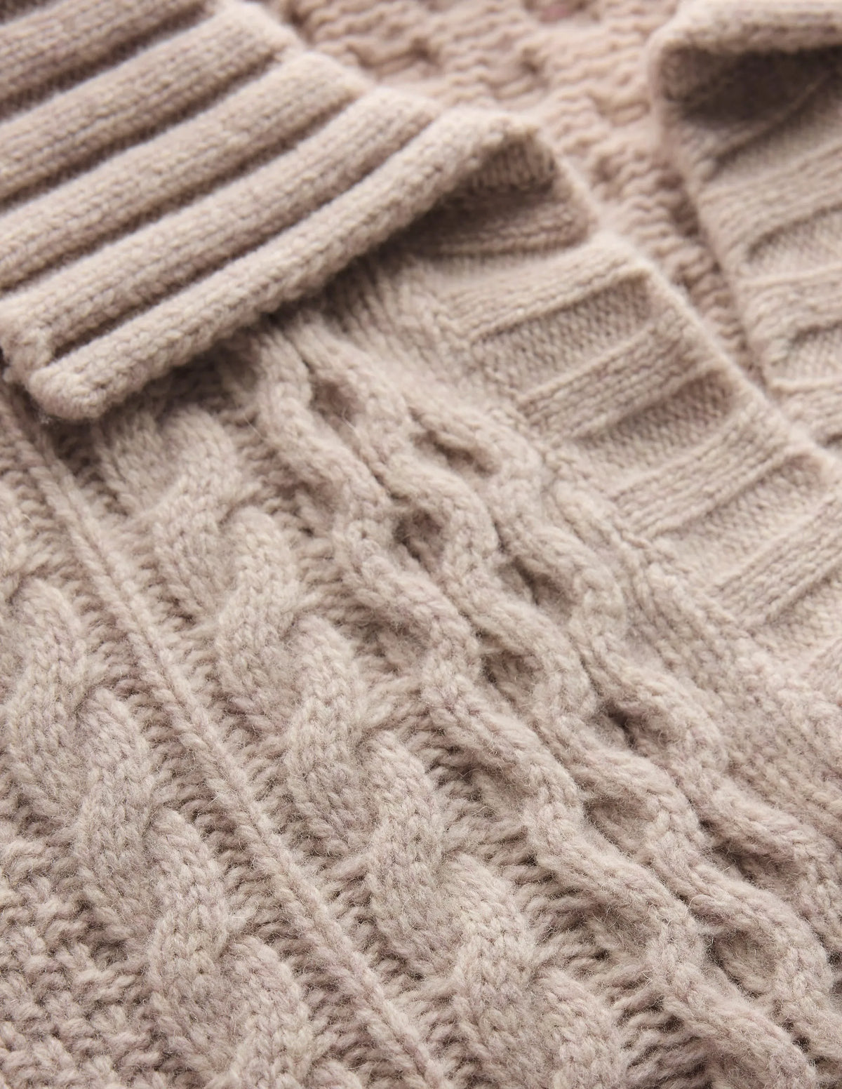 Collared Cable Knit Sweater-Oatmeal