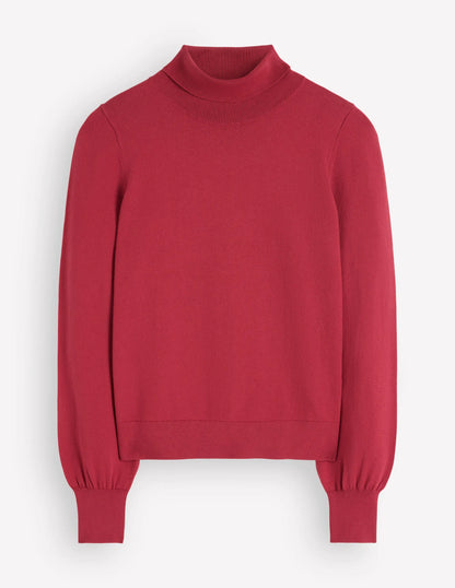 Camilla Roll Neck Sweater-Red Earth