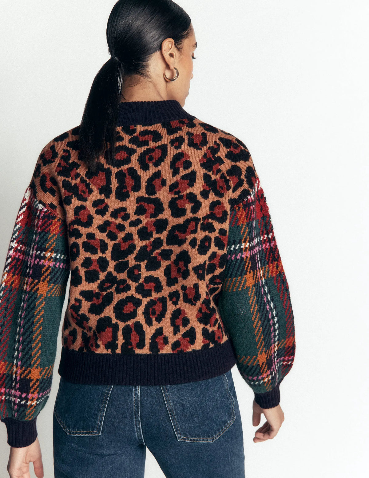 Jemma Jacquard Knit Cardigan-Leopard Hotch