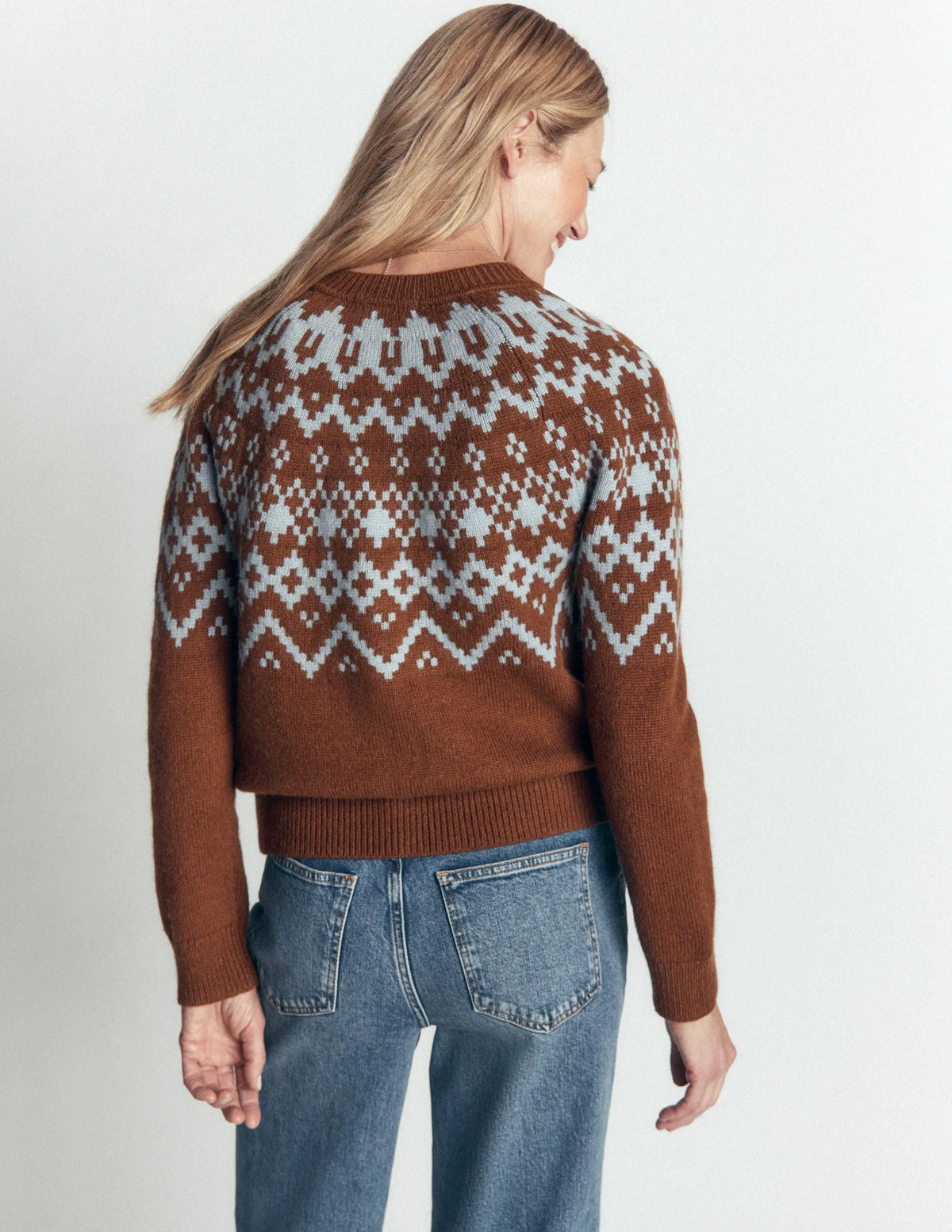Mae Fair Isle Cardigan-Potting Soil