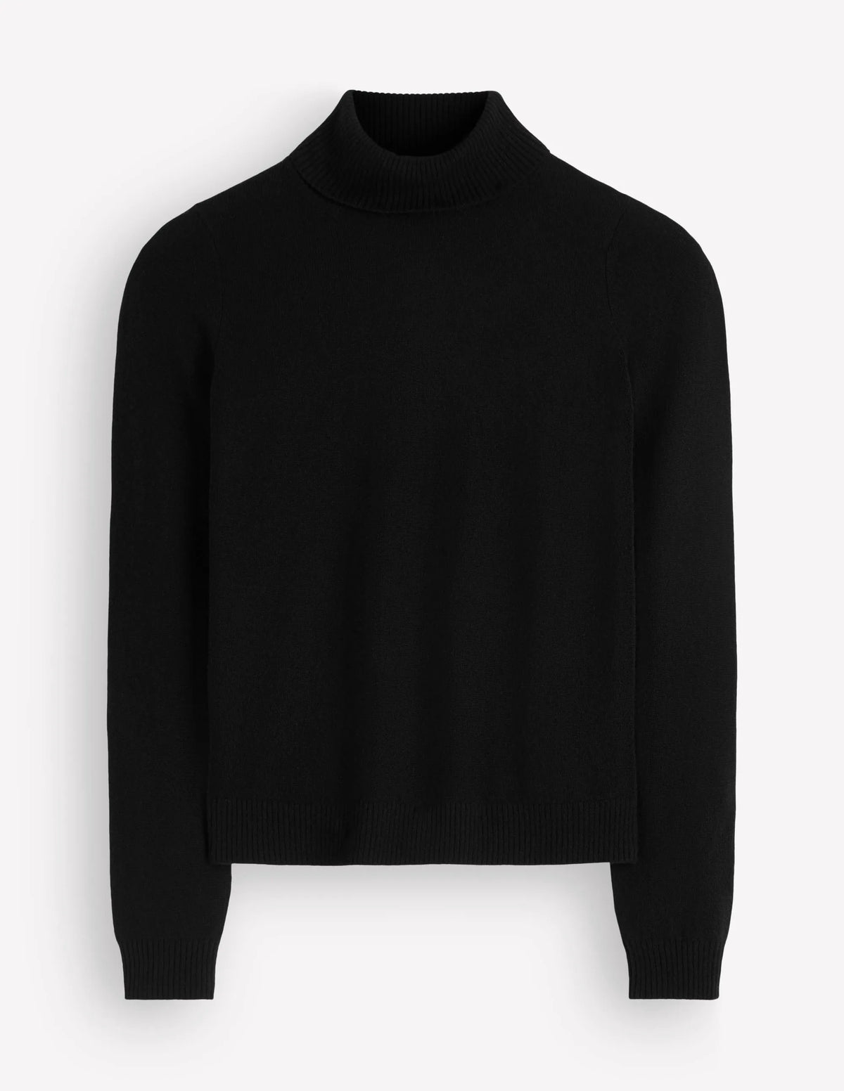 Elsie Cashmere Roll Neck-Black