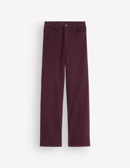 High Rise Column Leg Jeans-Wine Tasting