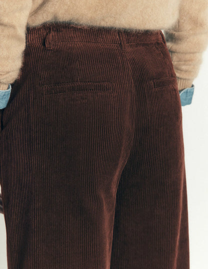 Belgravia Chunky Cord Pants-Bitter Chocolate