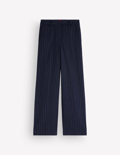 Belgravia Wool Blend Pants-Navy Pinstripe