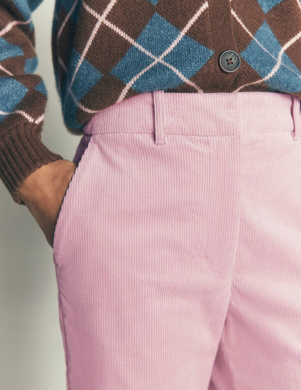 Canonbury Cord 7/8 Pants-Pink Violet