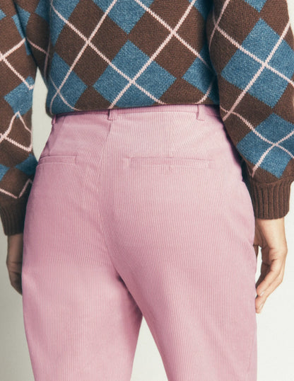Canonbury Cord 7/8 Pants-Pink Violet