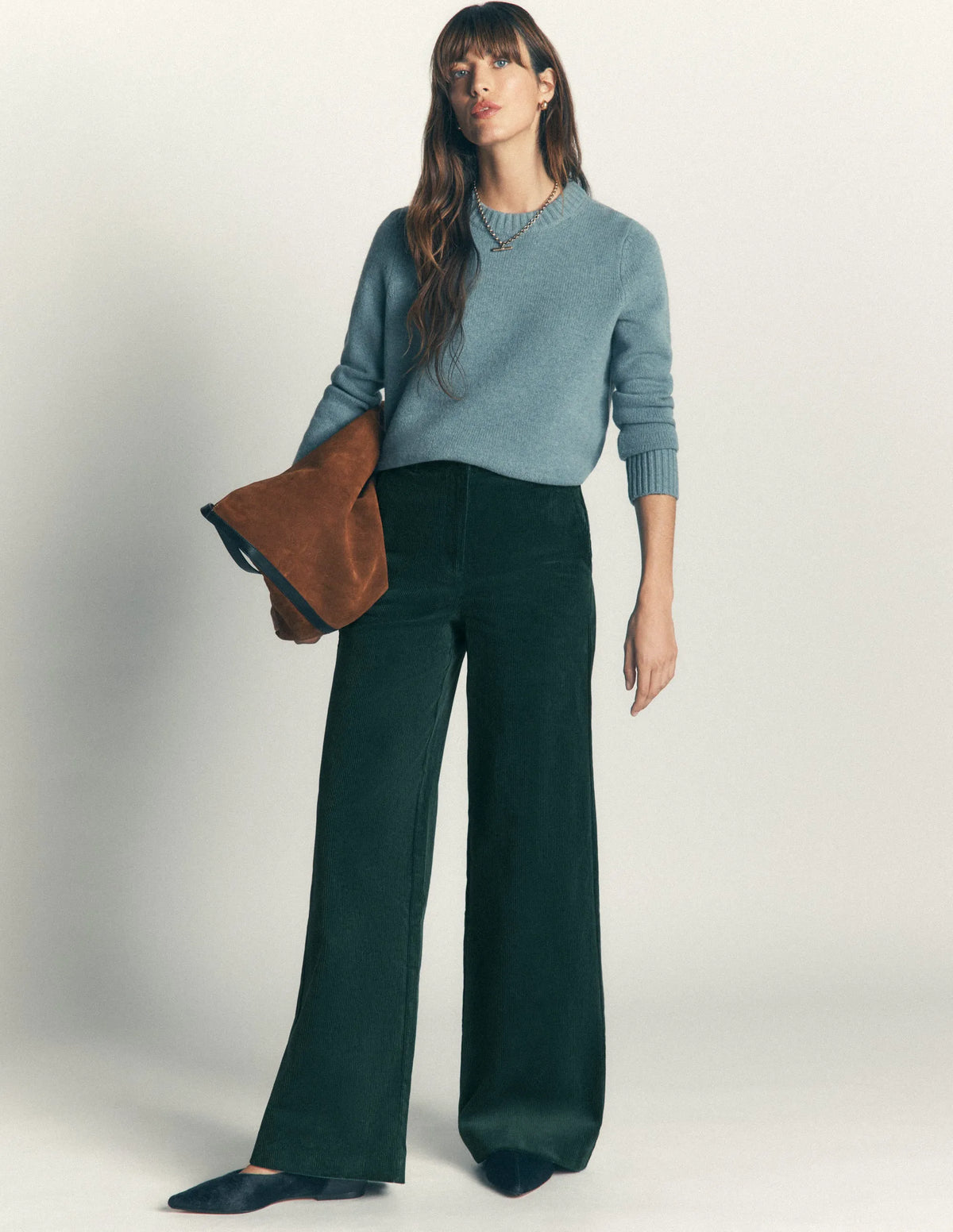 Belgravia Cord Pants-Midnight Teal