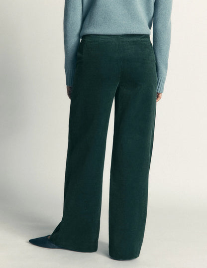 Belgravia Cord Pants-Midnight Teal