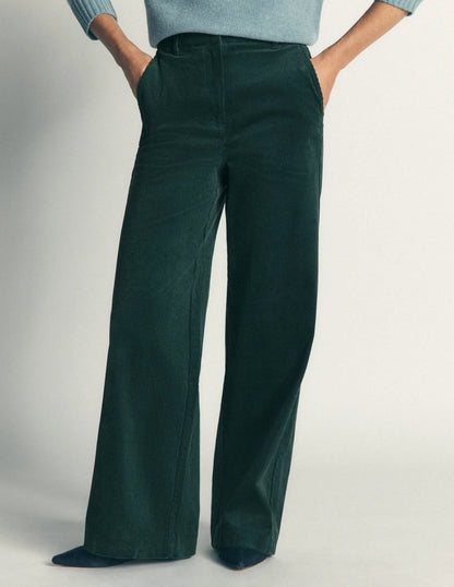 Belgravia Cord Pants-Midnight Teal