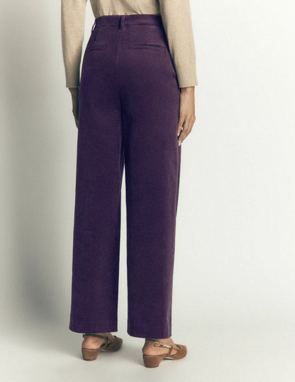 Belgravia Cord Pants-Deep Grape