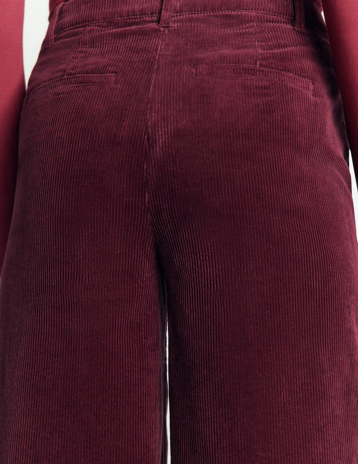 Belgravia Cord Pants-Dark Crimson