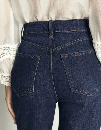 Tapered Leg Jeans-Indigo