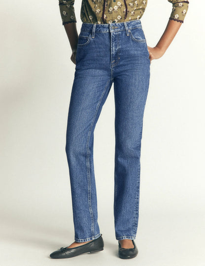 High Rise Slim Jeans-Mid Vintage