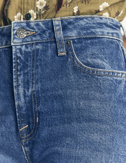 High Rise Slim Jeans-Mid Vintage