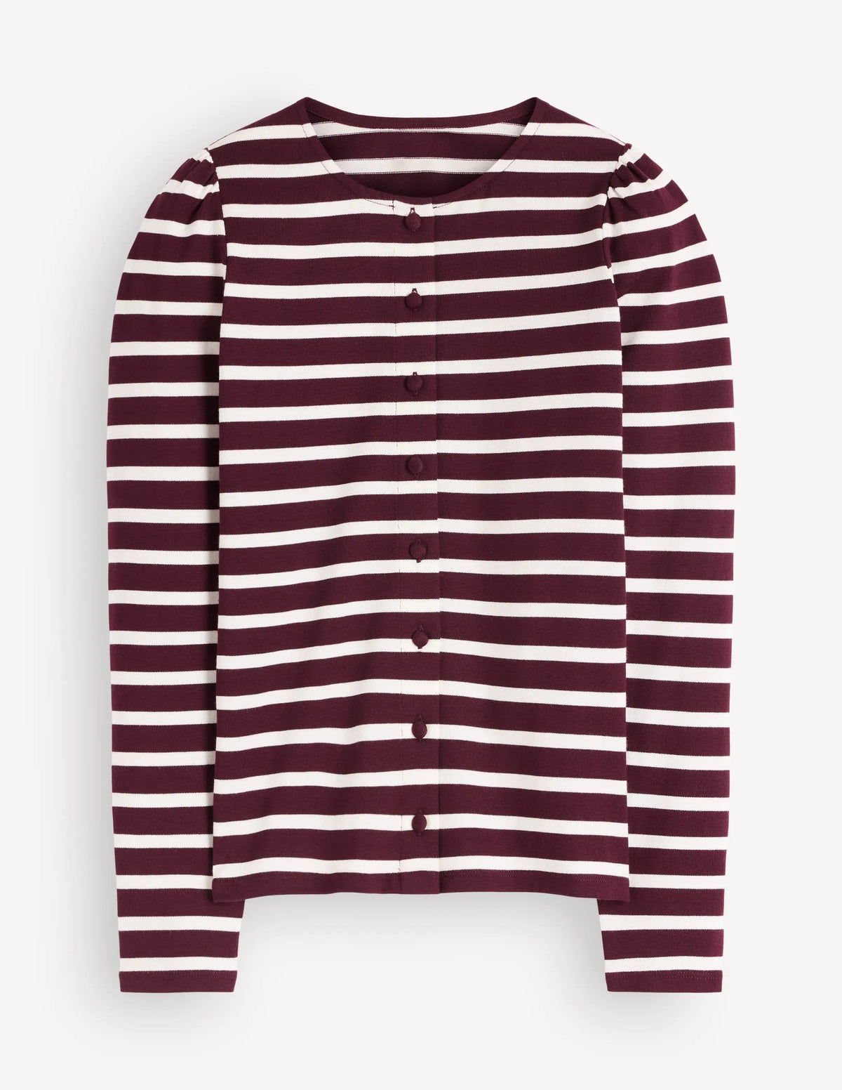 Iris Puff Sleeve Mariner-Winetasting/ Ivory