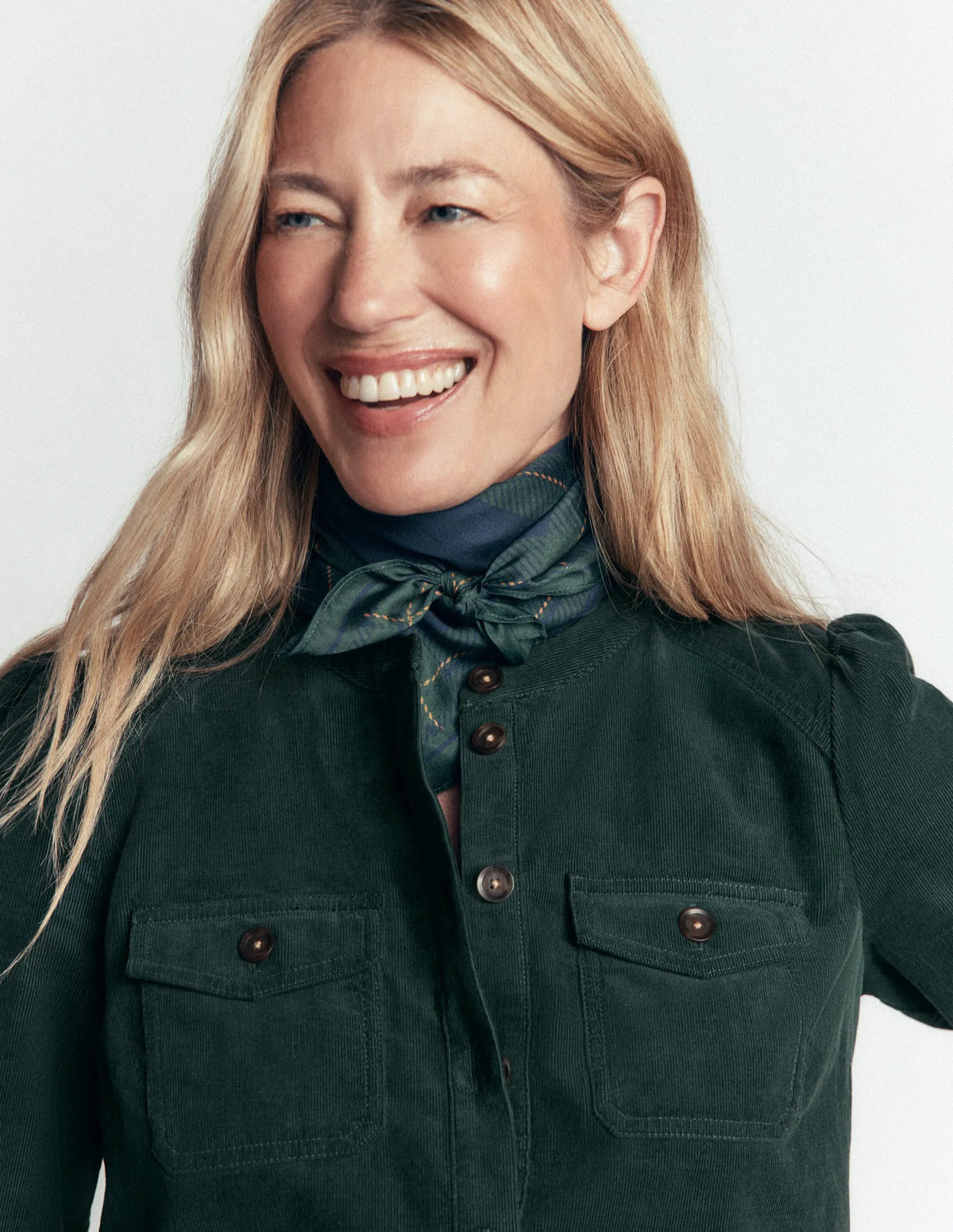 Thea Cord Shirt-Midnight Teal