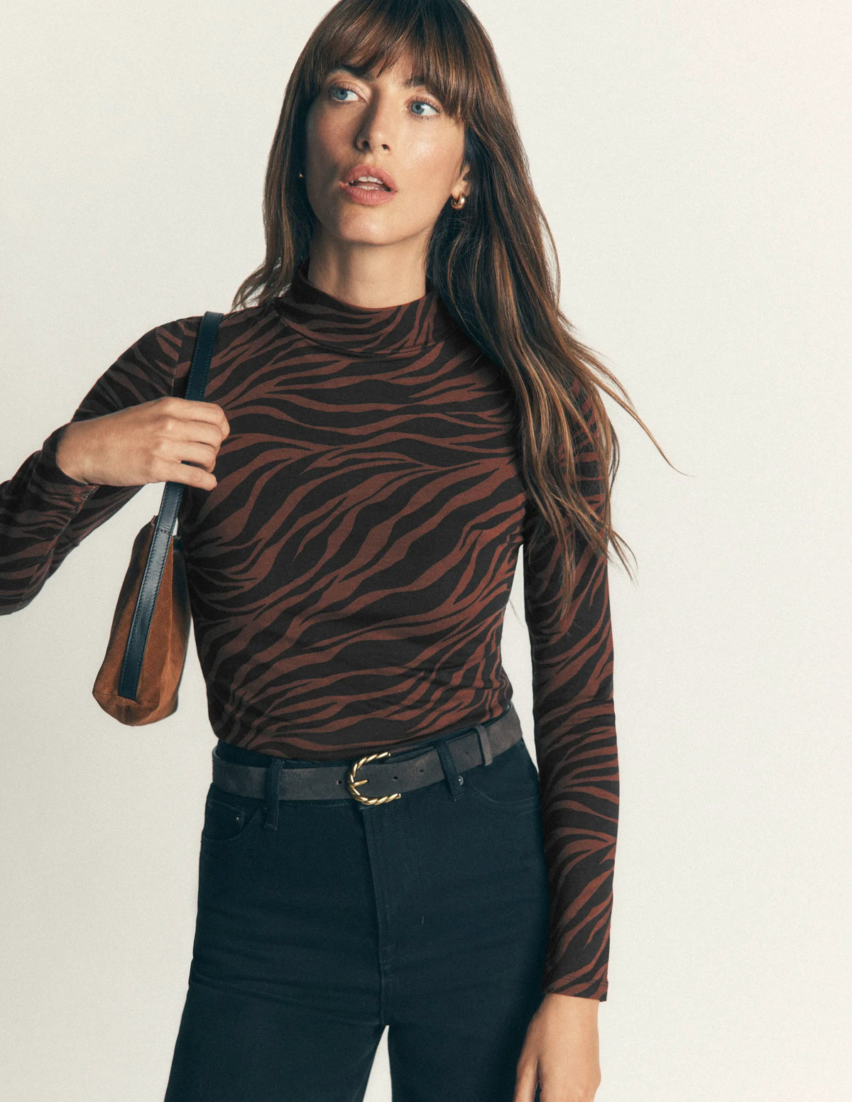 High Neck Jersey Top-Potting Soil, Zebra Swirl