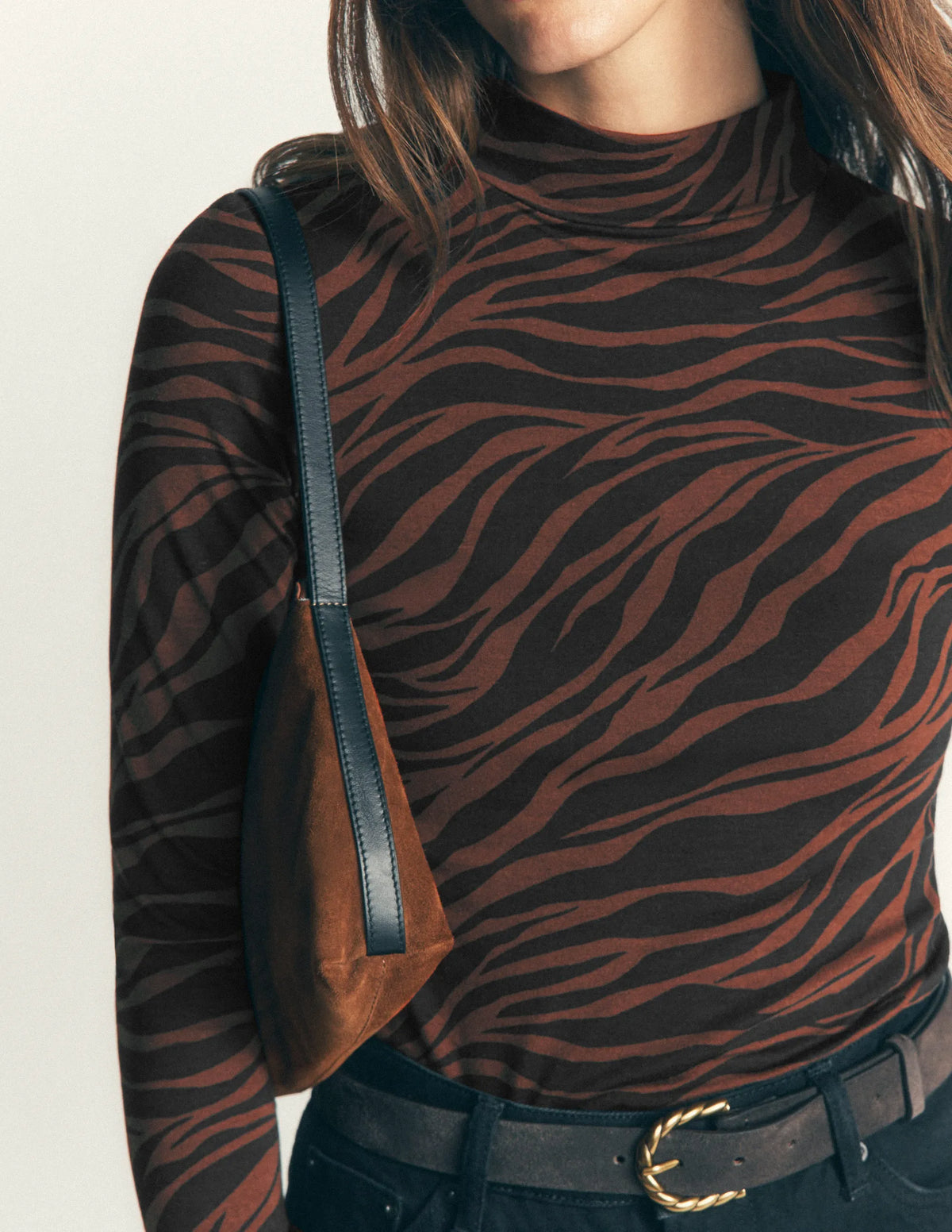 High Neck Jersey Top-Potting Soil, Zebra Swirl