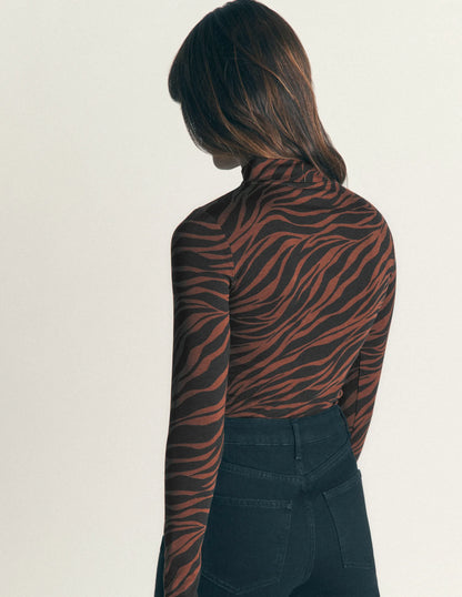 High Neck Jersey Top-Potting Soil, Zebra Swirl