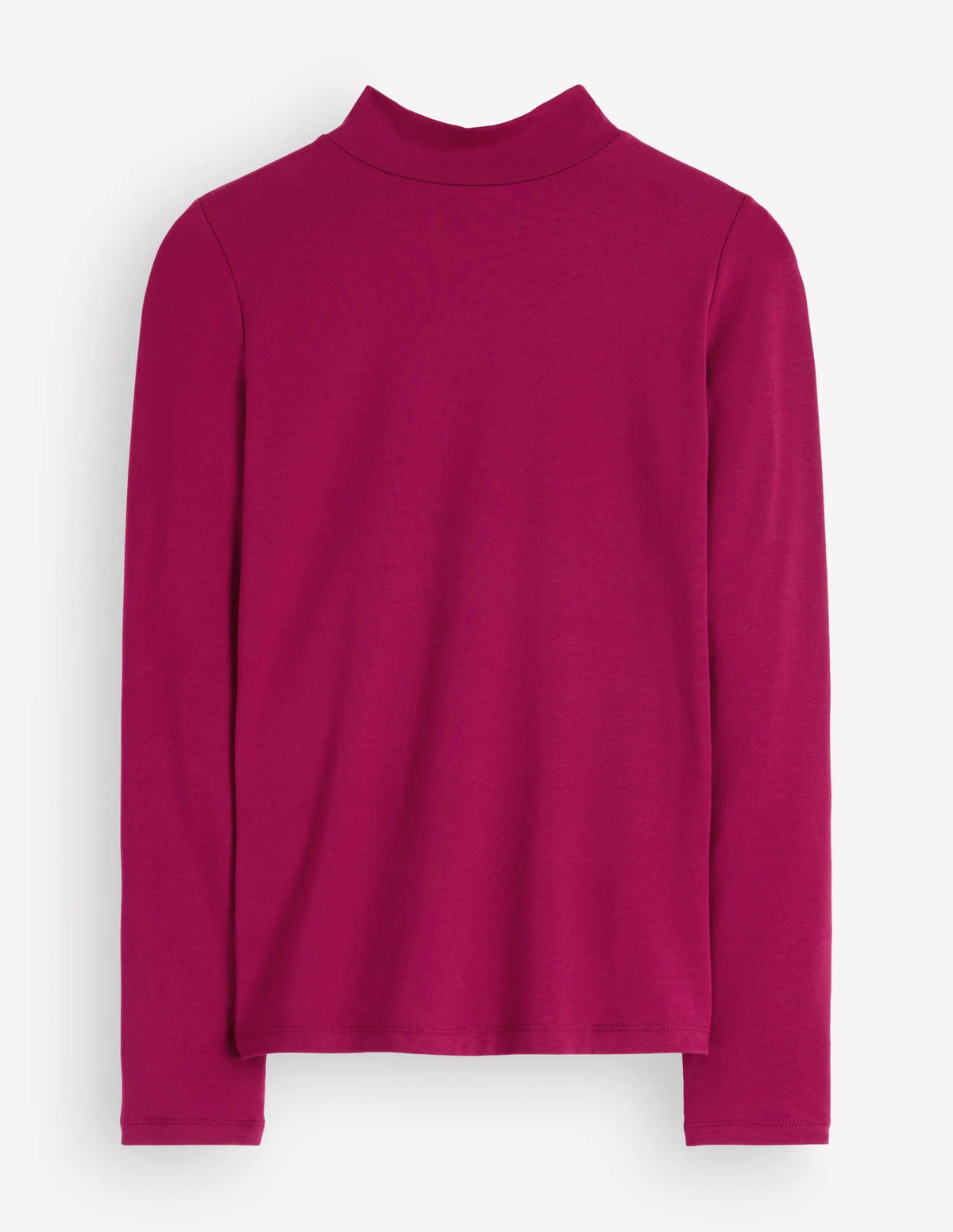 High Neck Jersey Top-Beet Red