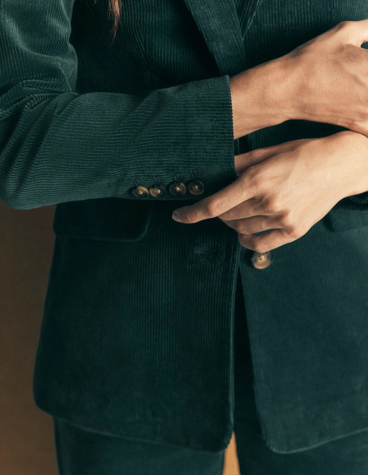 Stamford Cord Blazer-Midnight Teal
