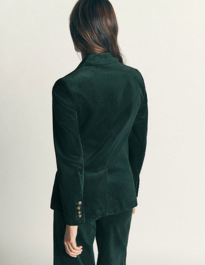 Stamford Cord Blazer-Midnight Teal
