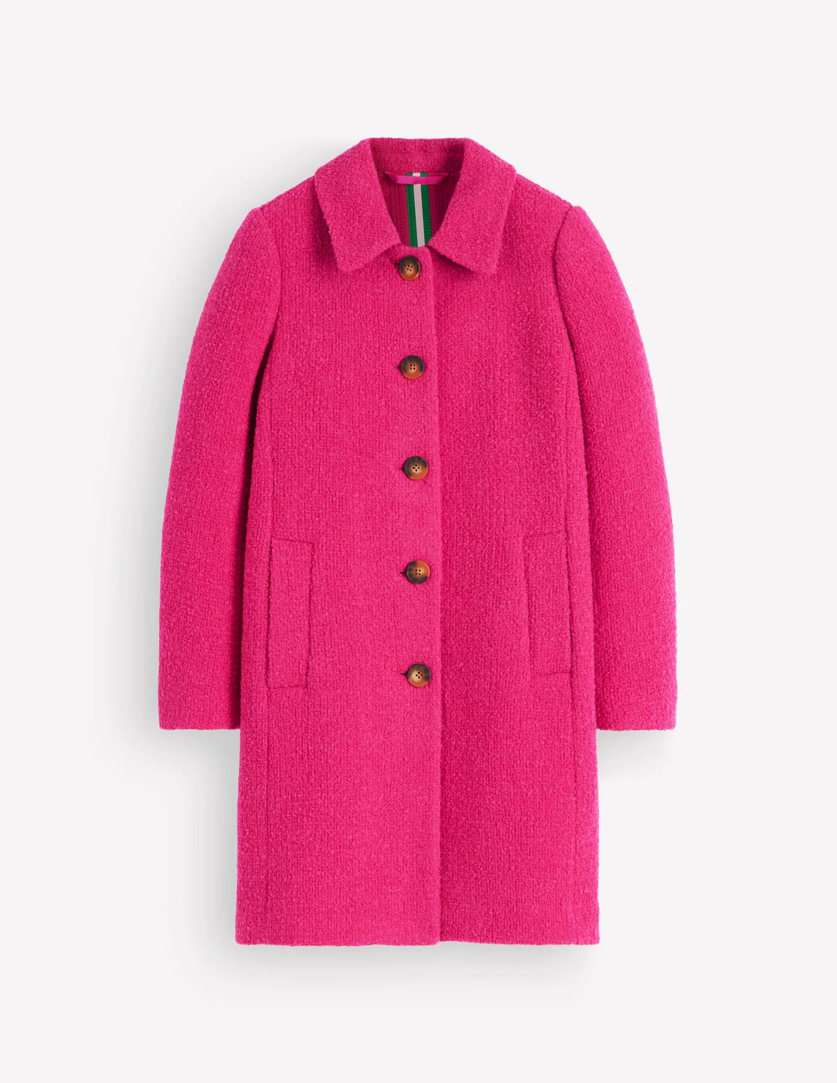 Aylesford Wool Coat-Bright Pink