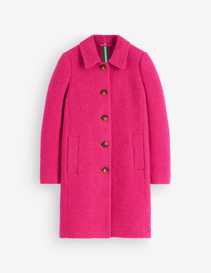 Aylesford Wool Coat-Bright Pink