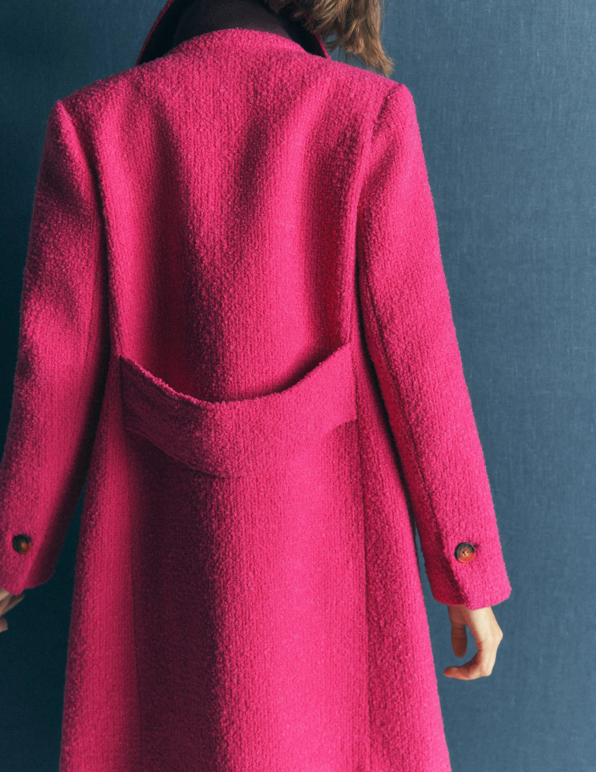 Aylesford Wool Coat-Bright Pink