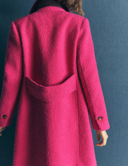 Aylesford Wool Coat-Bright Pink