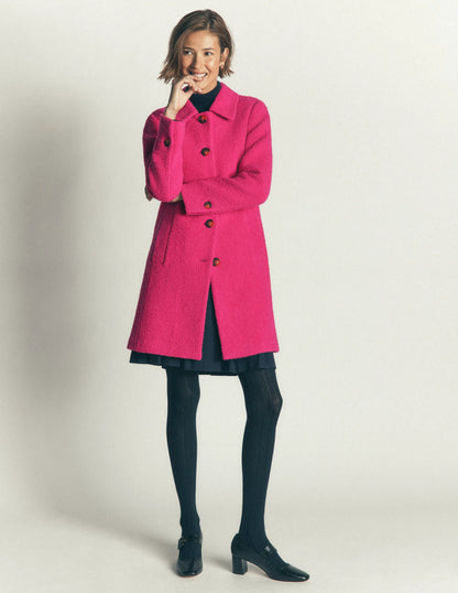 Aylesford Wool Coat-Bright Pink