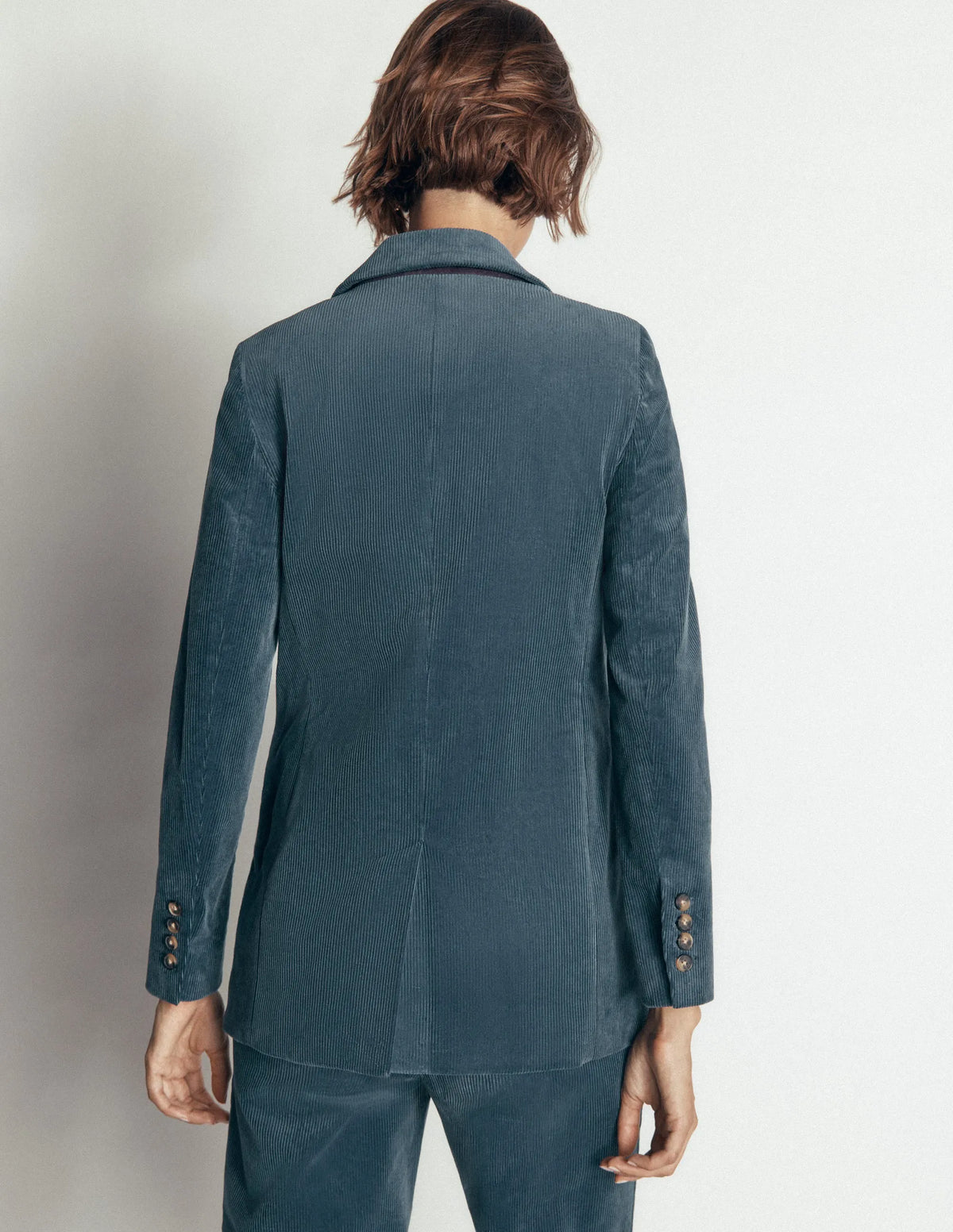Double Breasted Blazer-Storm Blue
