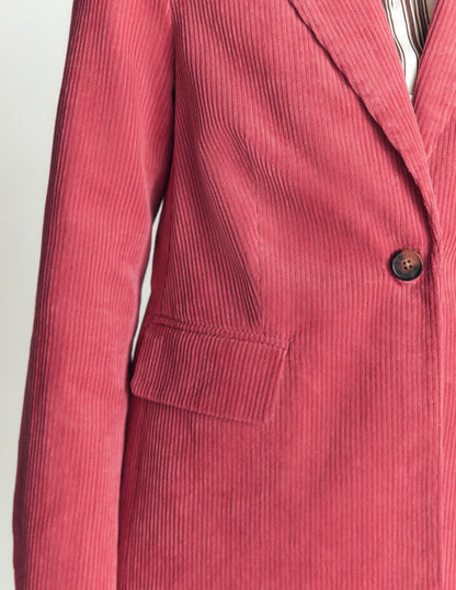Woodbridge Cord Blazer-Cherry Blush