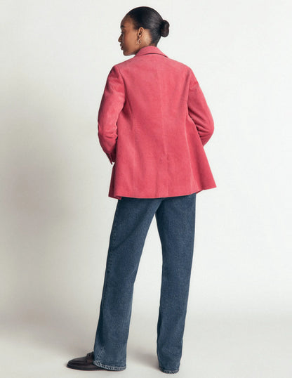 Woodbridge Cord Blazer-Cherry Blush