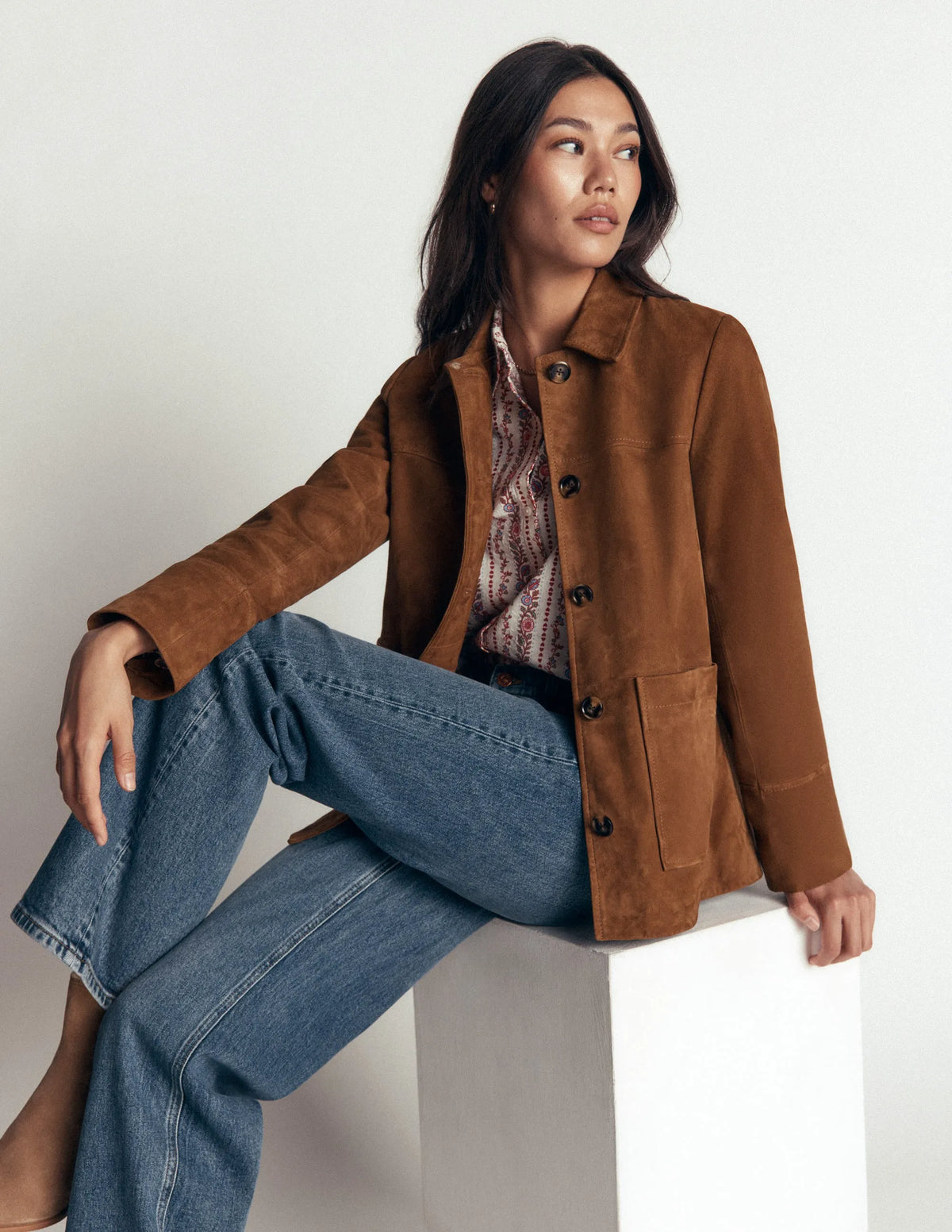 Fife Suede Chore Jacket-Tan