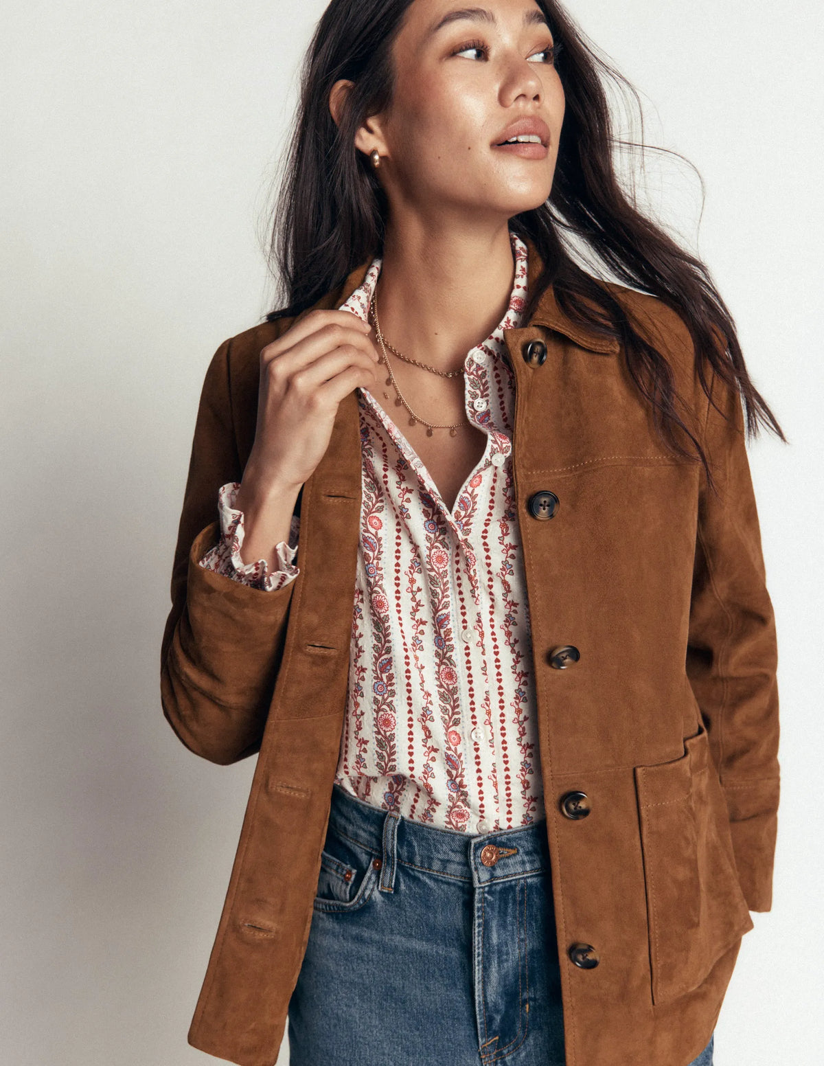 Fife Suede Chore Jacket-Tan
