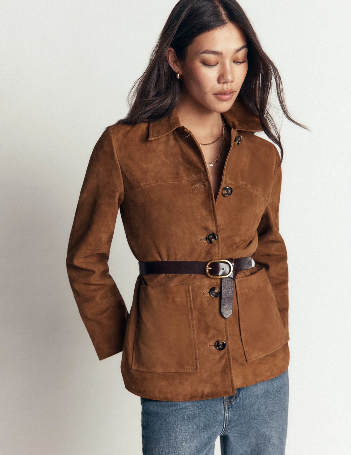 Fife Suede Chore Jacket-Tan