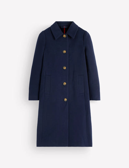 Aylesford Longline Coat-Navy