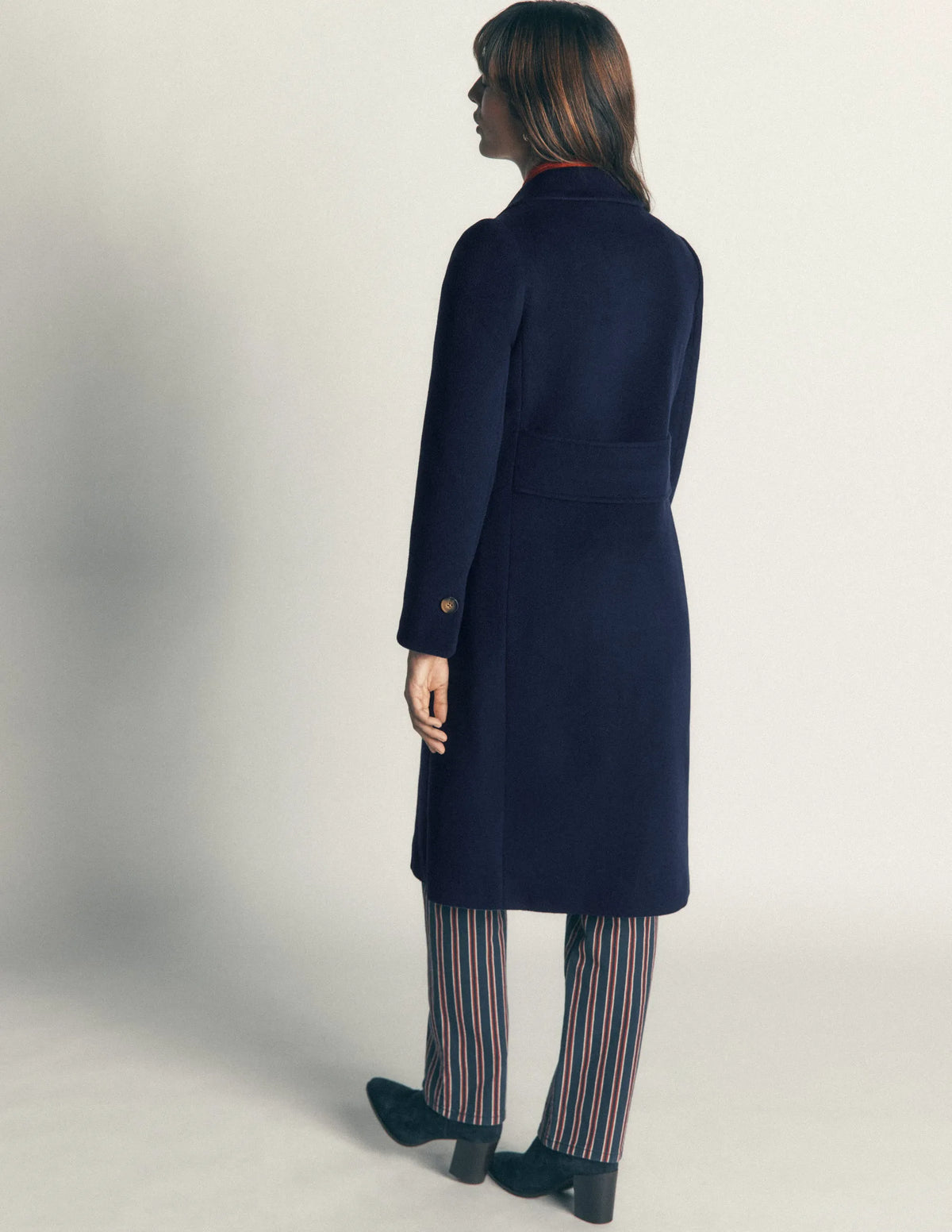 Aylesford Longline Coat-Navy