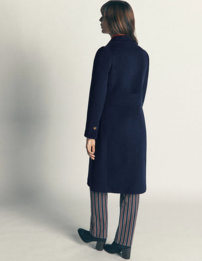 Aylesford Longline Coat-Navy