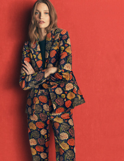 Stamford Velvet Blazer-Multi, Jewelled Bunch