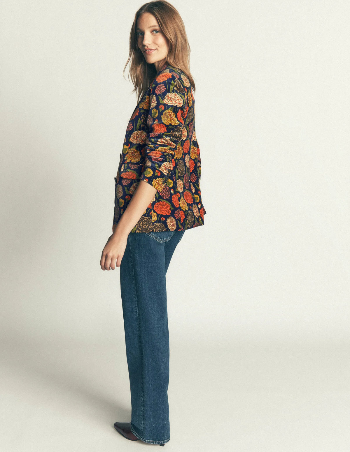 Stamford Velvet Blazer-Multi, Jewelled Bunch
