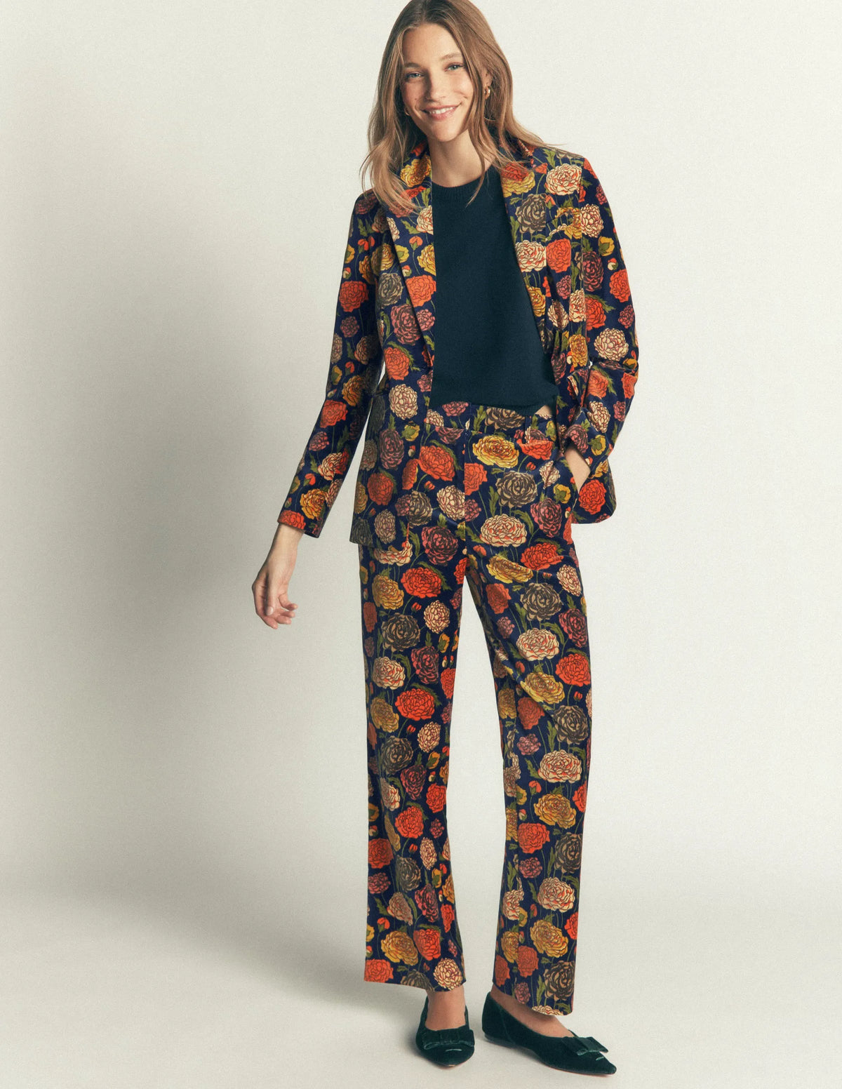 Stamford Velvet Blazer-Multi, Jewelled Bunch